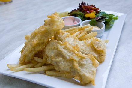 The Deck Bar - Tempura fish and chips