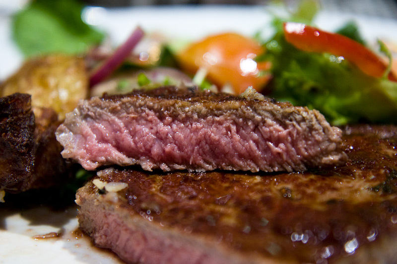 Medium rare scotch fillet steak