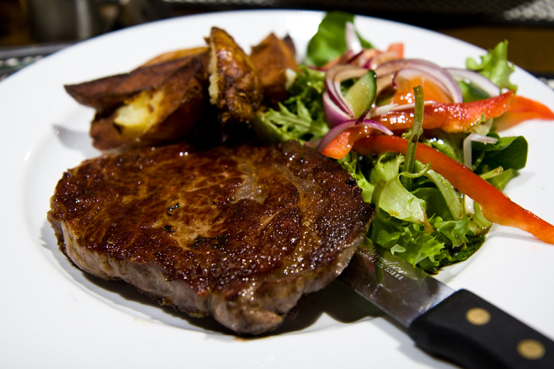 Scotch fillet with home made chips