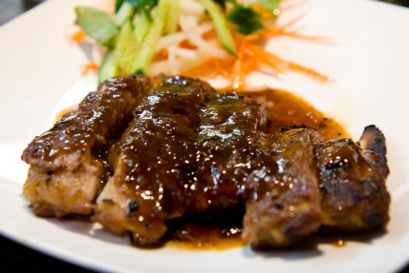 Ruby - Char grilled pork ribs withsweet and sour sauce