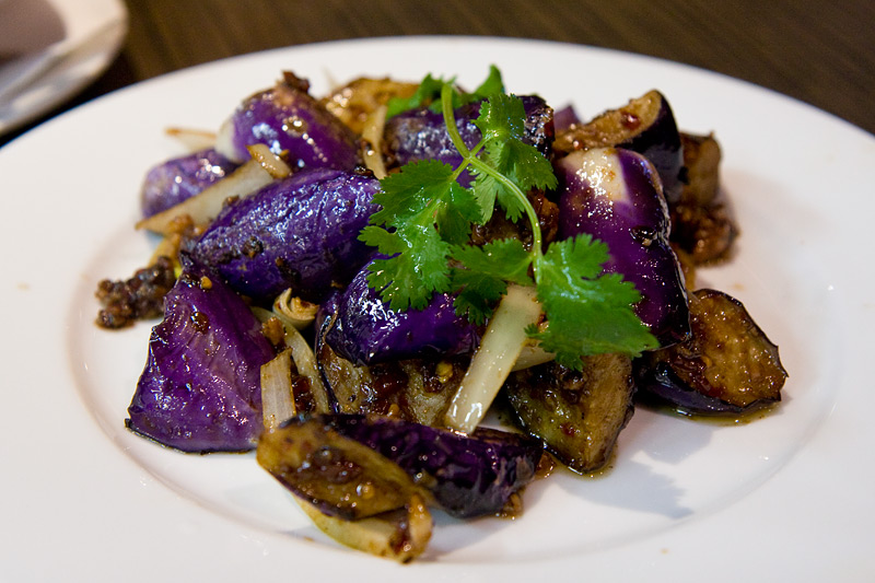 eggplant with pork mince and XO sauce