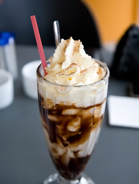 Iced chocolate drink